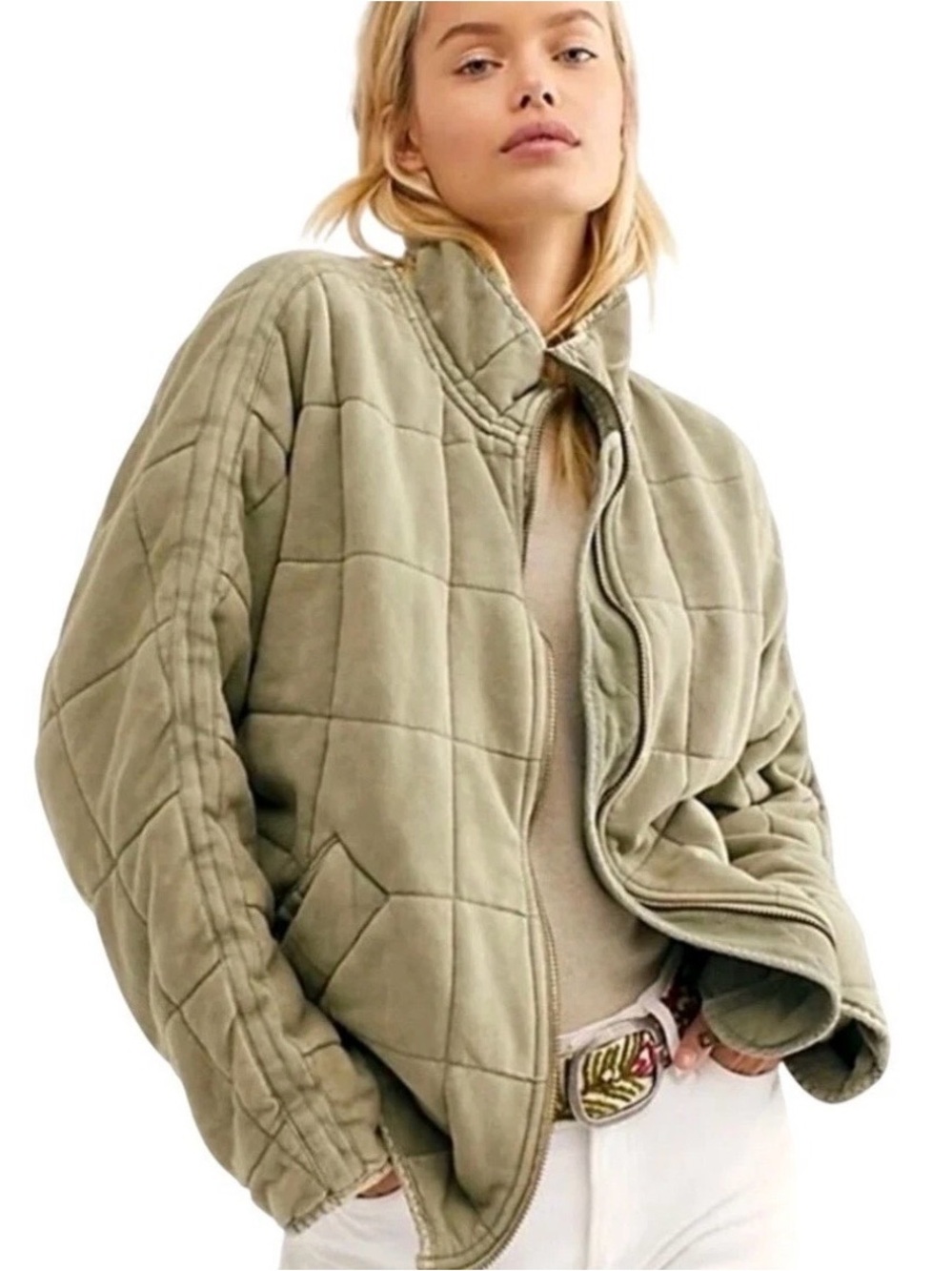 Free People Green Dolman Jacket